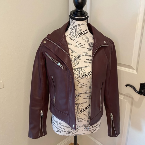 Blank NYC Jackets & Blazers - Blank NYC Burgundy Leather Jacket